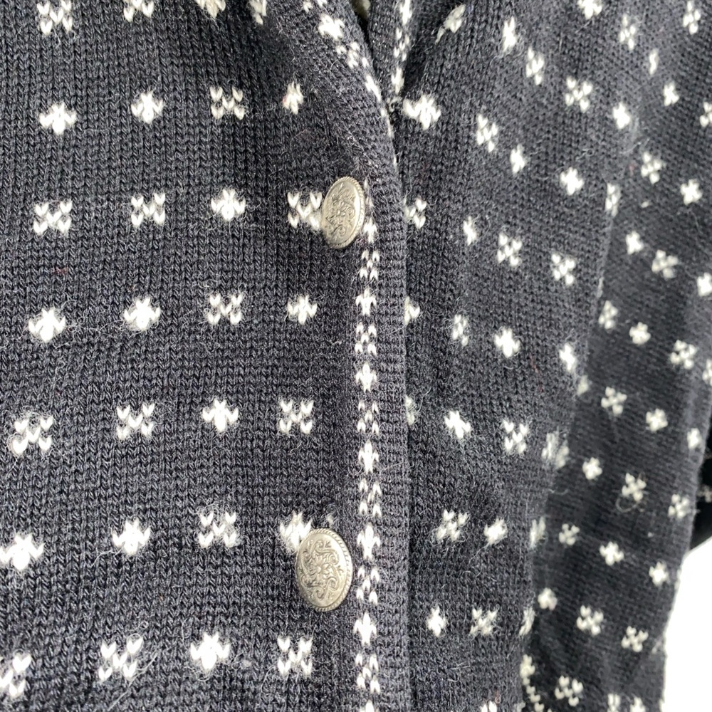 Pendleton Reindeers Virgin Wool Cardigan - Size Medium - Picture 4 of 5